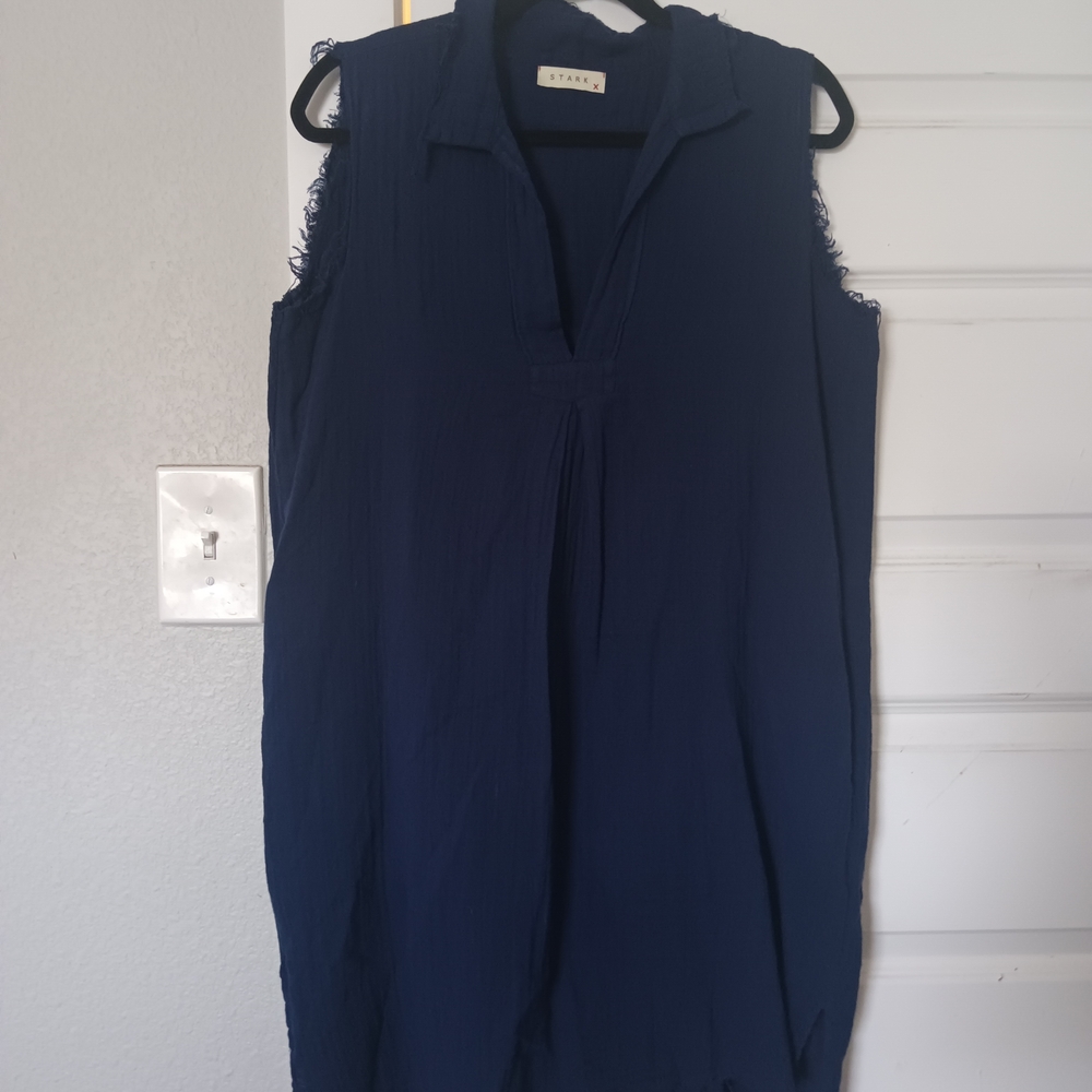 Navy Sleeveless Mini Dress
